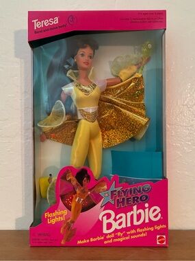 Vintage 1995 Flying Hero Teresa Barbie NRFB